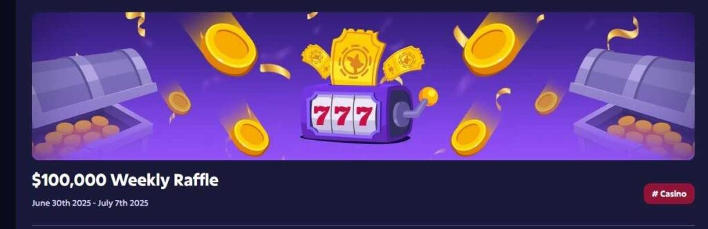 Roobet viikoittainen raffle